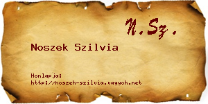 Noszek Szilvia névjegykártya