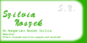 szilvia noszek business card